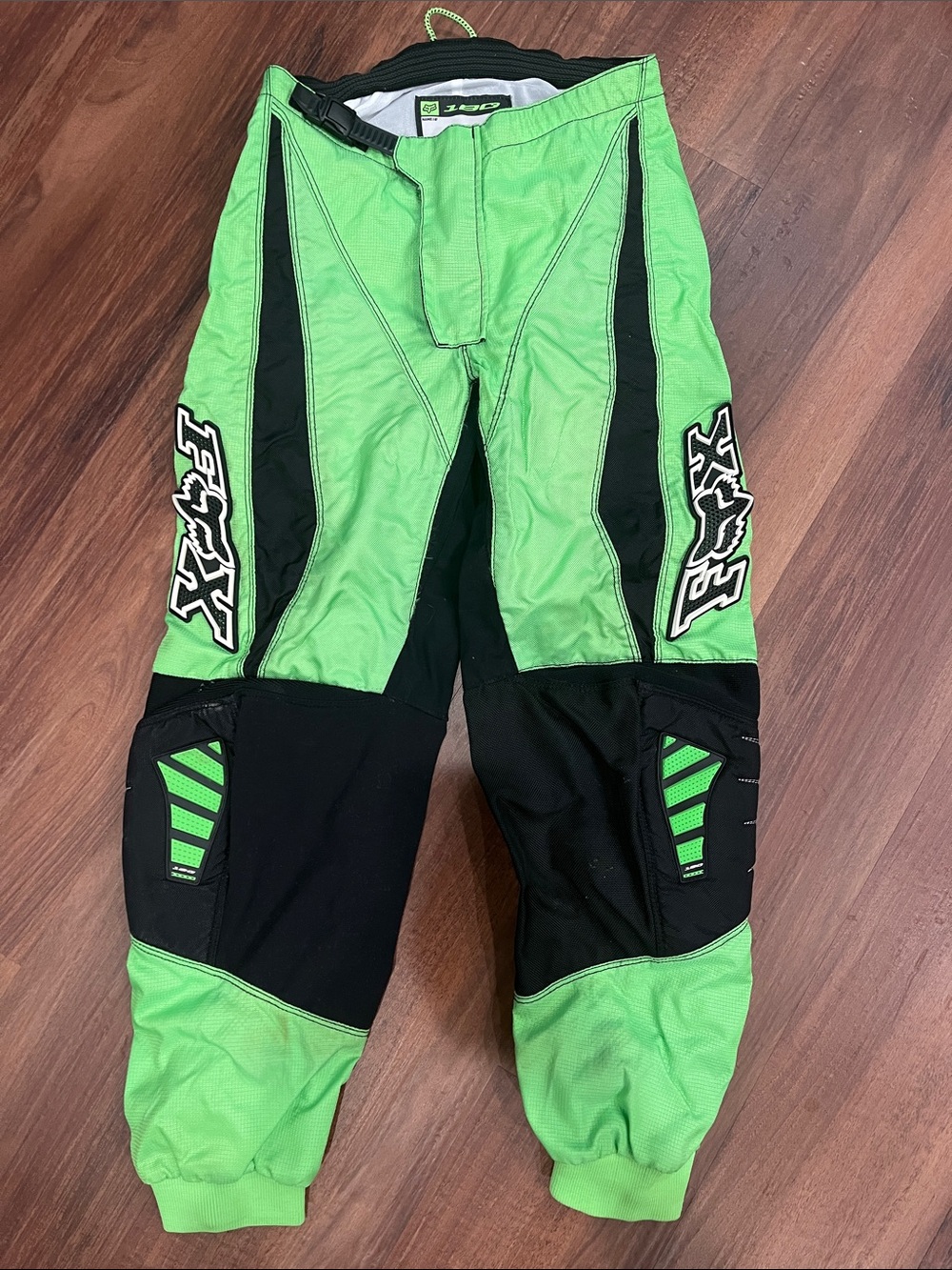 🏍️ Fox Neon Green and Black Motocross Pants size 28 SH 100